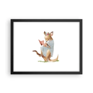 Affiche dans un cadre noir - Poster - Lis-moi maman - 40x30 cm