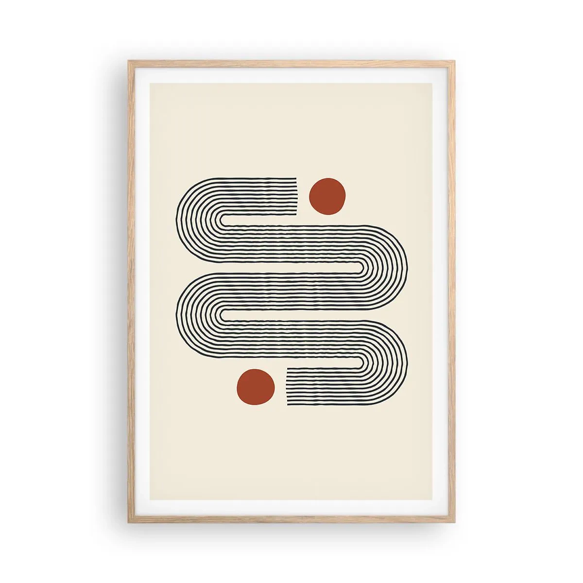 Affiche dans un chêne clair - Poster - Du début à la fin - 70x100 cm