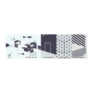 Échantillon de Papier Peint Premium Sand - Dans l'âme d'un mathématicien - Abstraction, Morceau, Modèle moderne - 100x30 cm