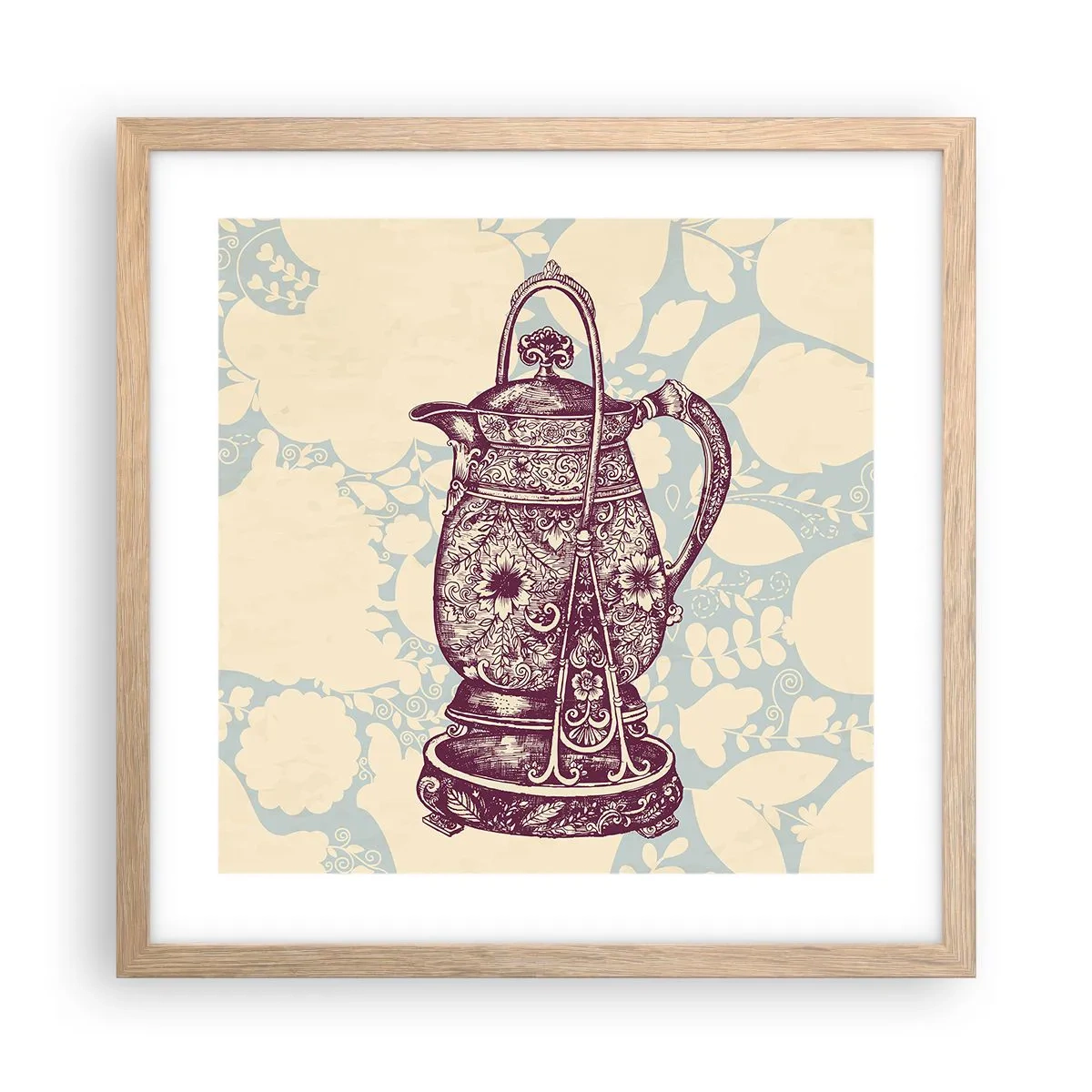 Affiche dans un chêne clair - Poster - La beauté du quotidien - 40x40 cm