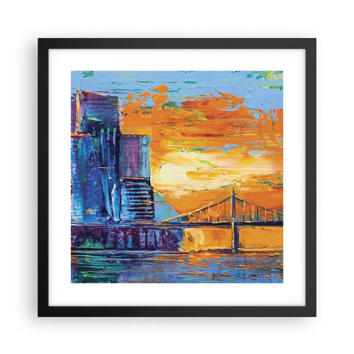 Affiche dans un cadre noir - Poster - Culture et nature - 40x40 cm