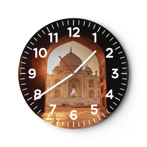 Horloge murale - Pendule murale - Un monument à l'amour surnaturel - 30x30 cm