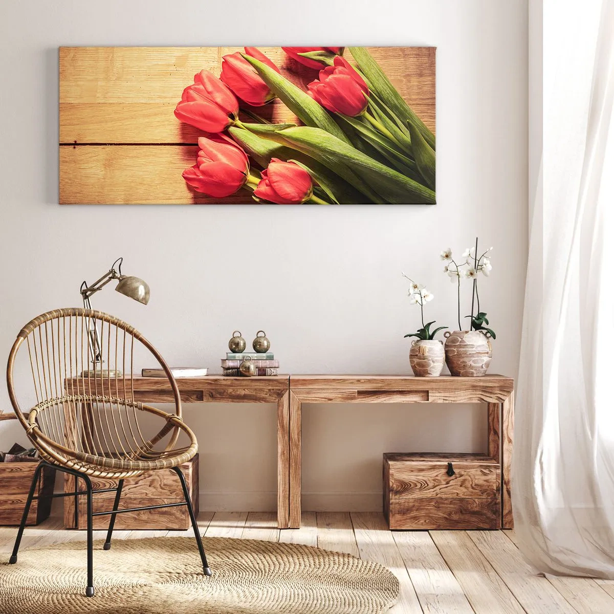 Impression sur toile - Image sur toile - Défi du printemps - 90x30 cm
