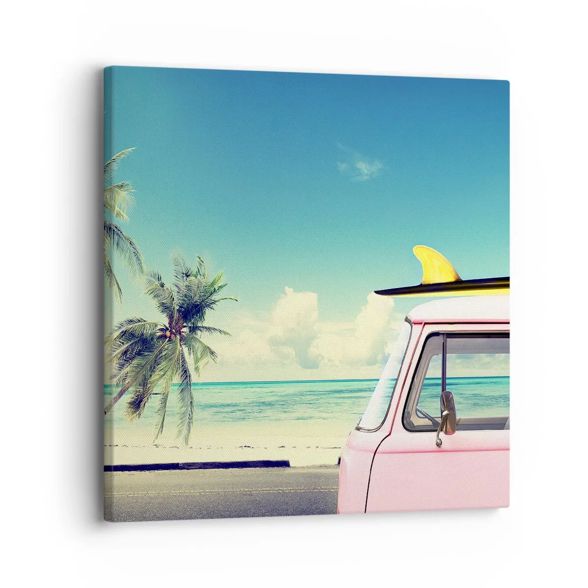 Impression sur toile - Image sur toile - Il est temps de commencer les vacances - 30x30 cm
