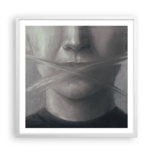 Affiche dans un cadre blanc - Poster - Sans mot - 60x60 cm