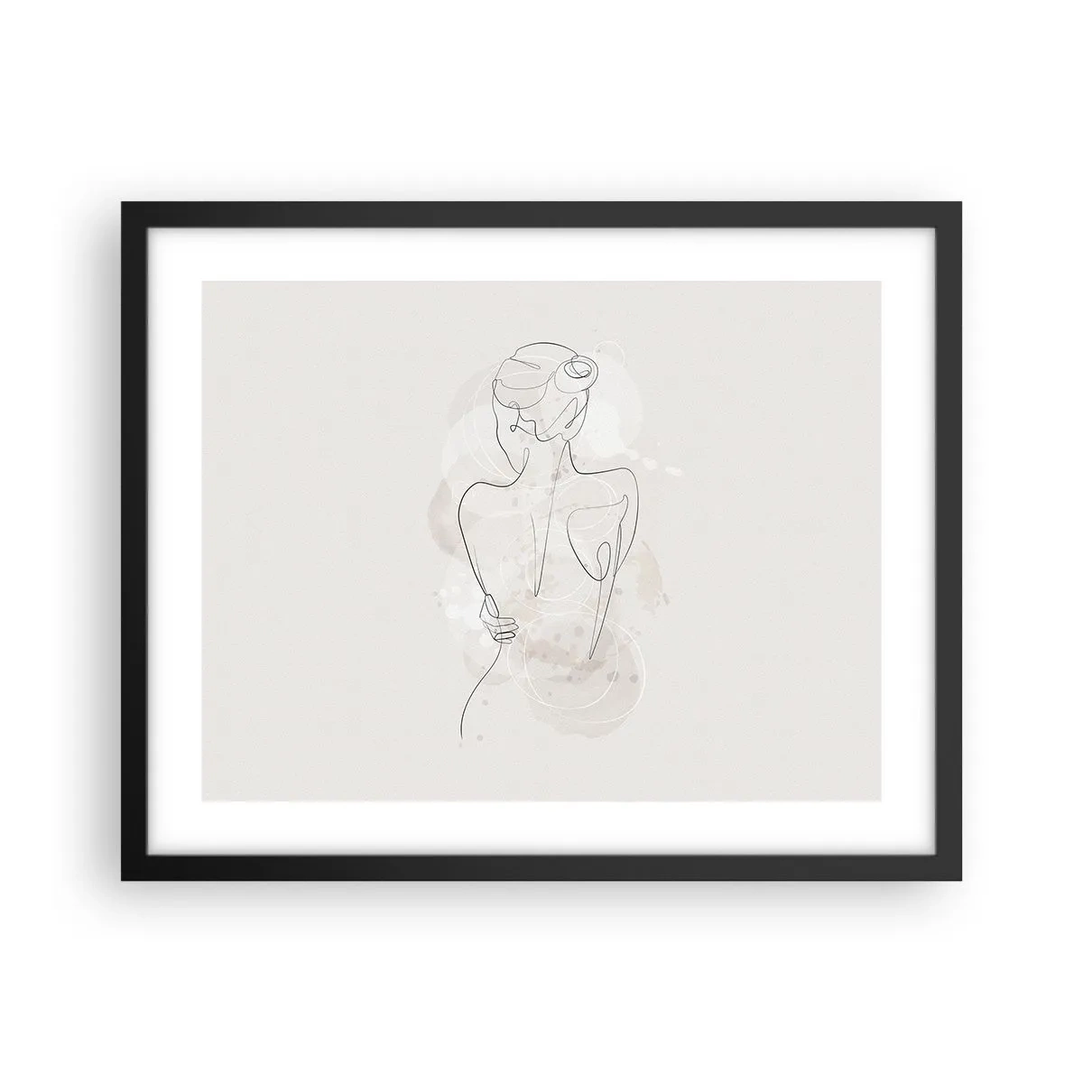 Affiche dans un cadre noir - Poster - Comme un instrument sensible - 50x40 cm