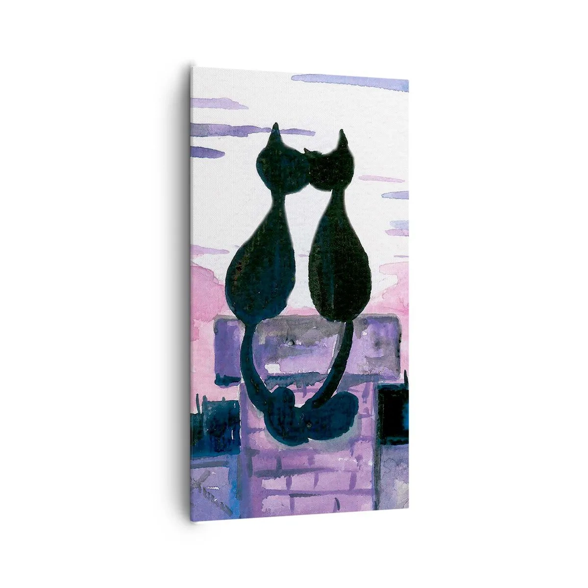 Impression sur toile - Image sur toile - Rendez-vous sous la lune - 65x120 cm