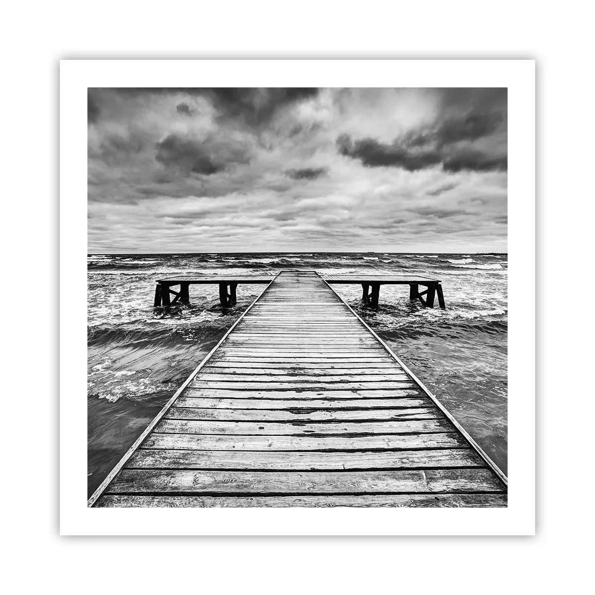 Affiche - Poster - J'attends que le vent, ça le chassera... - 60x60 cm