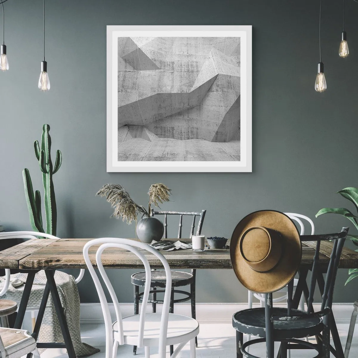 Affiche dans un cadre blanc - Poster - Un vrai challenge - 60x60 cm