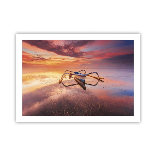 Affiche - Poster - Le calme d'une soirée tropicale - 70x50 cm