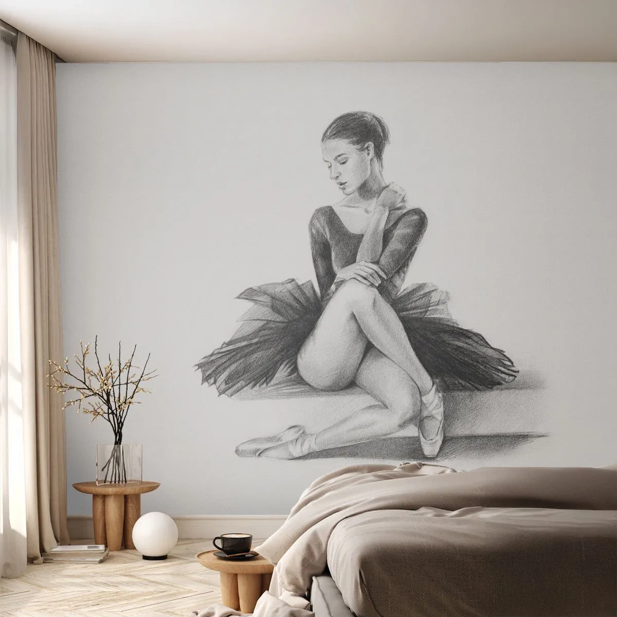 Papier Peint Autocollant Deluxe Sticker - Envoutée par la danse - Ballerine, Danse, Ballet - 250x175 cm