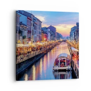 Impression sur toile - Image sur toile - Soirée de lumière et de jeu - 30x30 cm