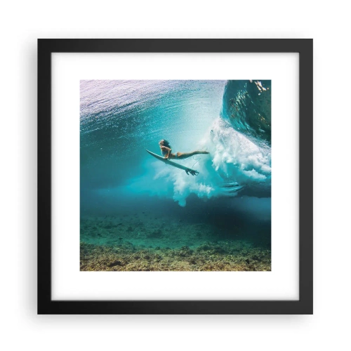 Affiche dans un cadre noir - Poster - Monde sous marin - 30x30 cm