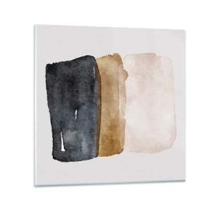Impression sur verre - Image sur verre - Composition de couleurs de la terre - 30x30 cm