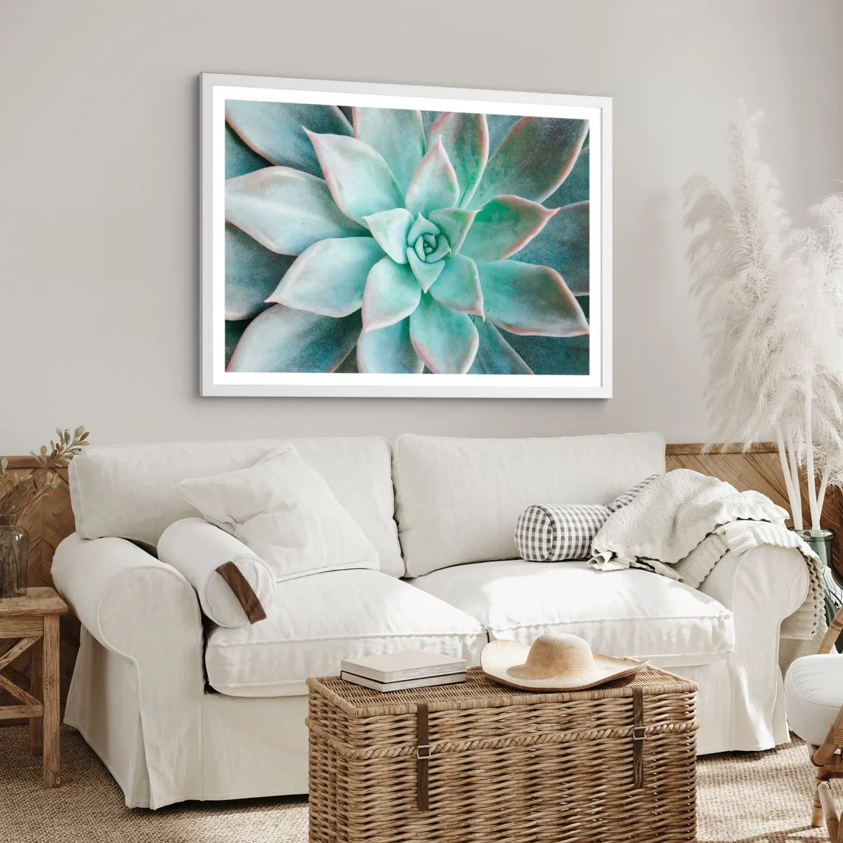 Affiche dans un cadre blanc - Poster - Le coeur du désert - 91x61 cm