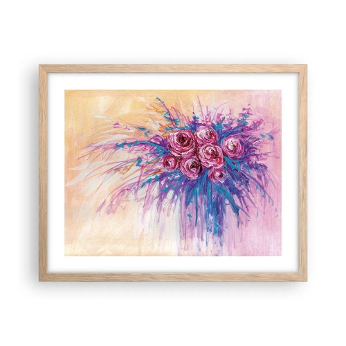 Affiche dans un chêne clair - Poster - Fontaine aux roses - 50x40 cm