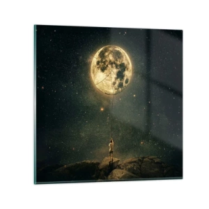 Impression sur verre - Image sur verre - Celui qui a volé la lune - 70x70 cm
