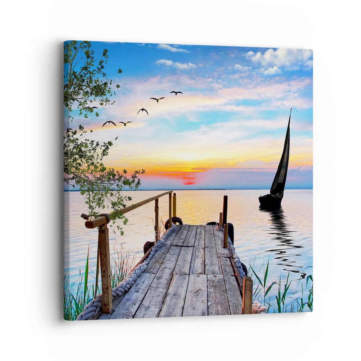 Impression sur toile - Image sur toile - Bonsoir! - 30x30 cm