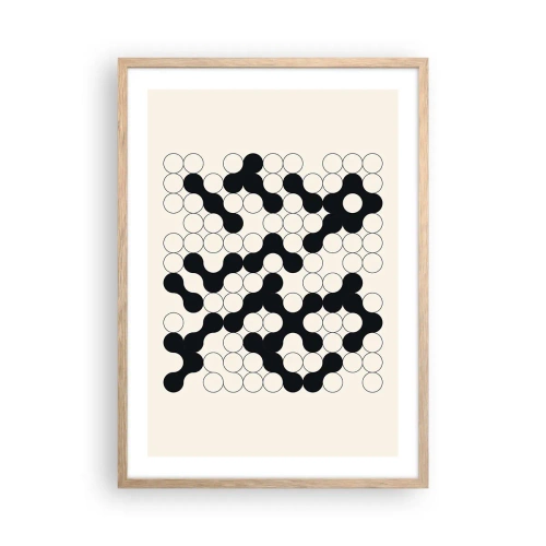 Affiche dans un chêne clair - Poster - Jeu chinois – variation - 50x70 cm