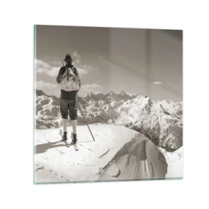 Impression sur verre - Image sur verre - Toutes les mêmes ces montagnes - 30x30 cm