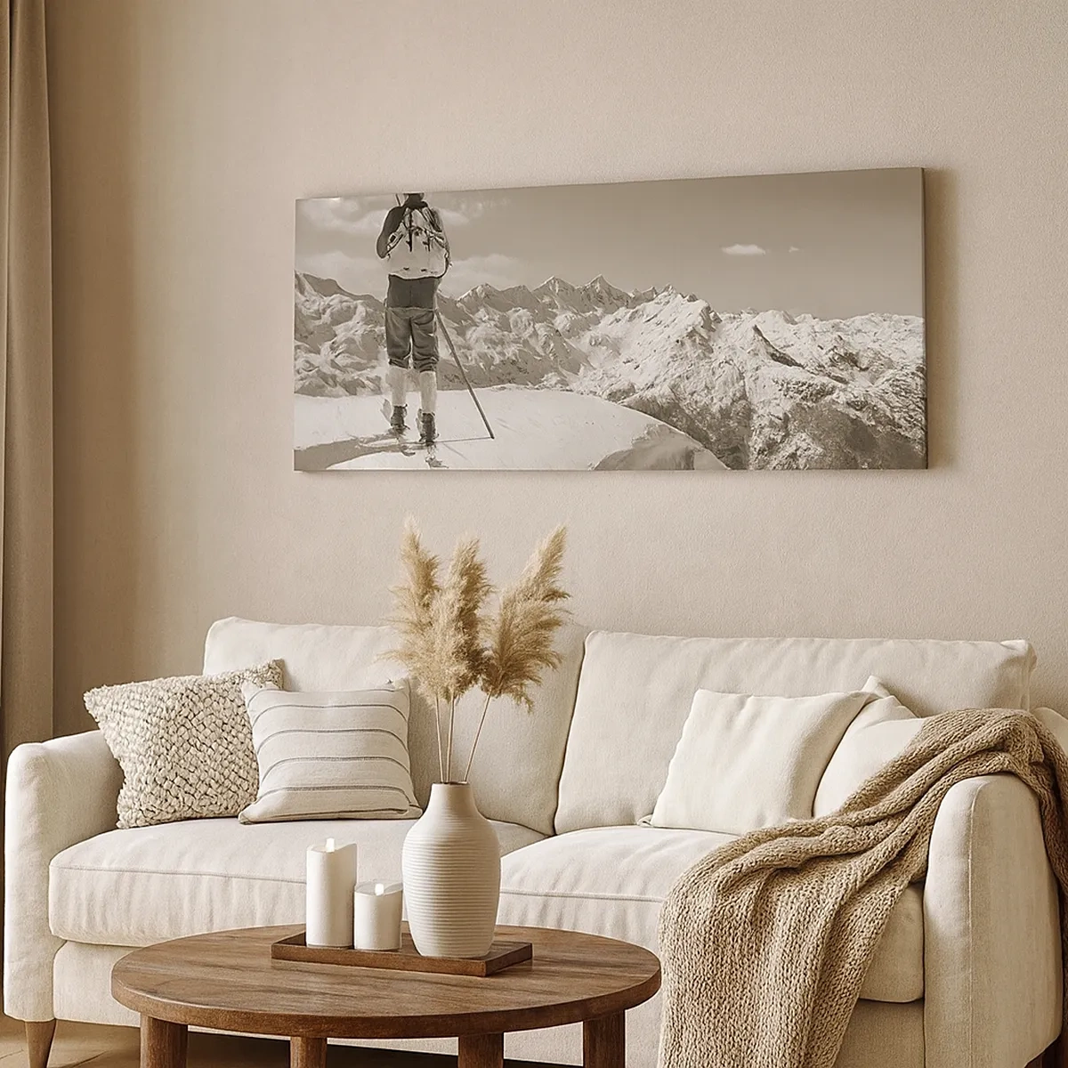 Impression sur toile - Image sur toile - Toutes les mêmes ces montagnes - 30x30 cm