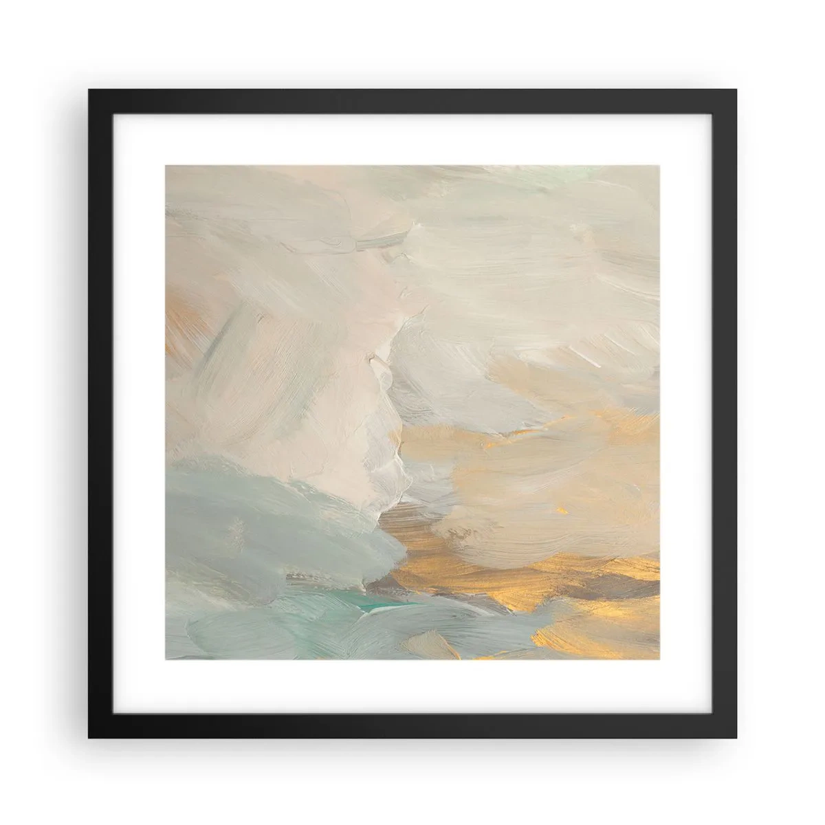 Affiche dans un cadre noir - Poster - Abstraction – le pays de la douceur - 40x40 cm