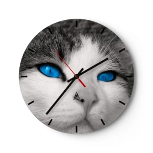 Horloge murale - Pendule murale - Yeux bleus inhabituels - 40x40 cm