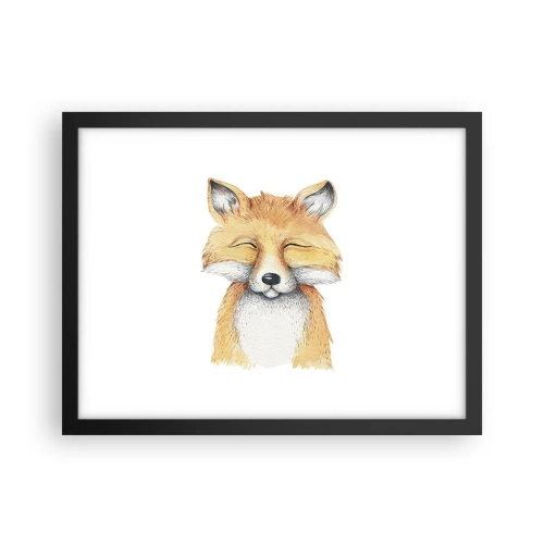 Affiche dans un cadre noir - Poster - Humeurs de renard - 40x30 cm