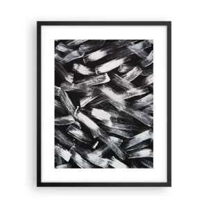 Affiche dans un cadre noir - Poster - L'abstraction dans l'esprit industriel - 40x50 cm