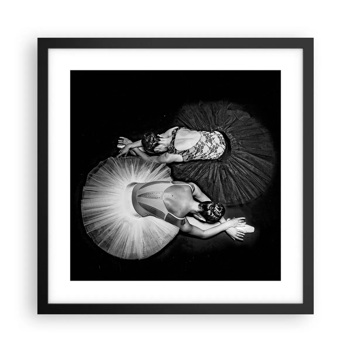 Affiche dans un cadre noir - Poster - Jin et jang – équilibre idéal - 40x40 cm