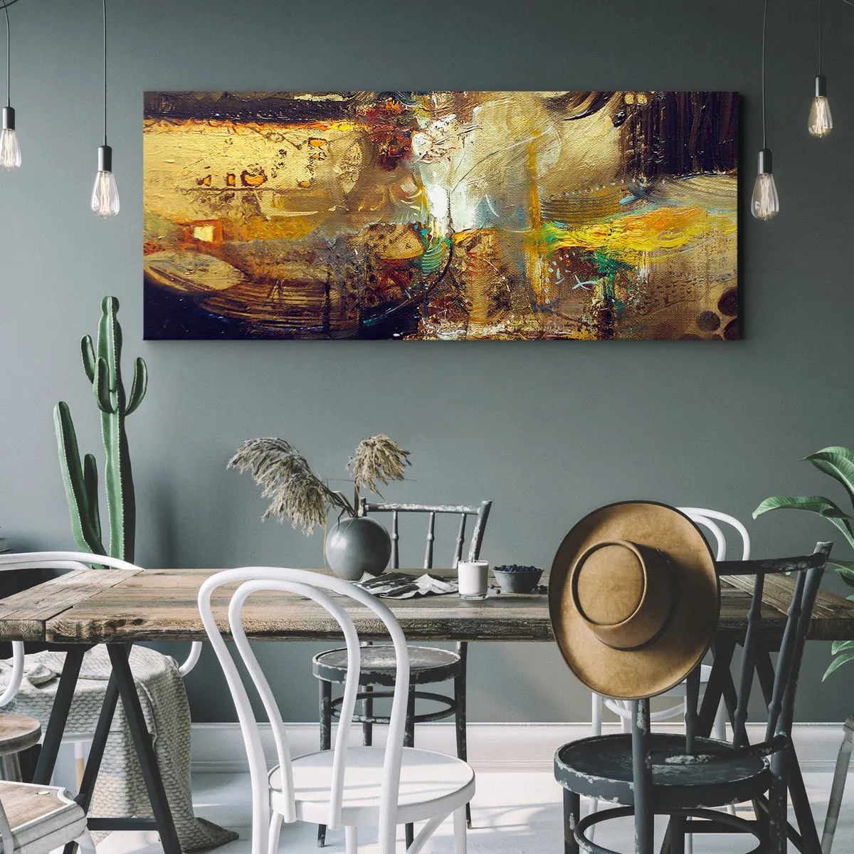 Impression sur toile - Image sur toile - Froid, tiède, chaud - 100x40 cm