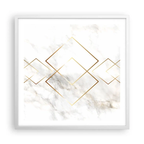 Affiche dans un cadre blanc - Poster - Vue à l'infini - 60x60 cm