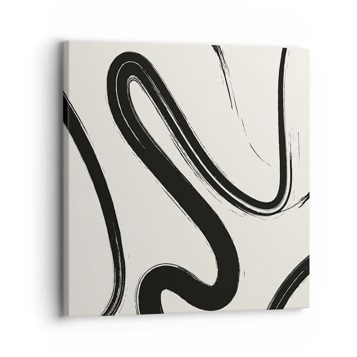 Impression sur toile - Image sur toile - Fantaisie en noir et blanc - 30x30 cm