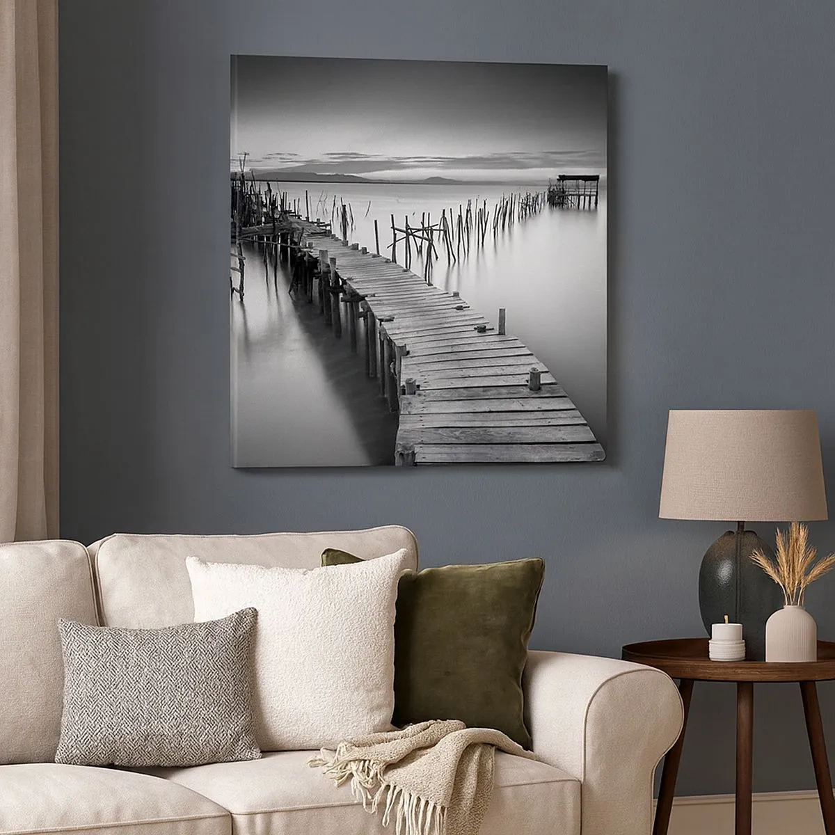 Impression sur toile - Image sur toile - La paix d'un rivage oublié - 30x30 cm