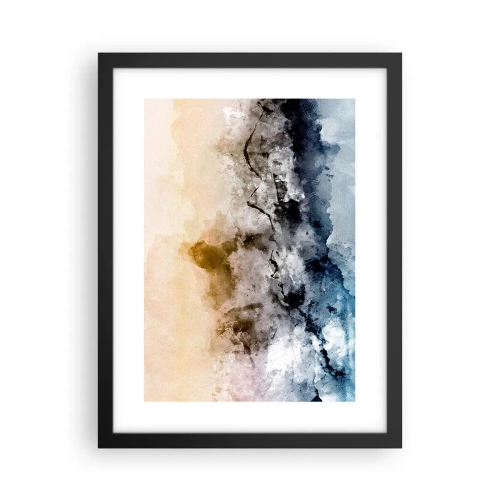 Affiche dans un cadre noir - Poster - Noyé dans un nuage de brouillard - 30x40 cm
