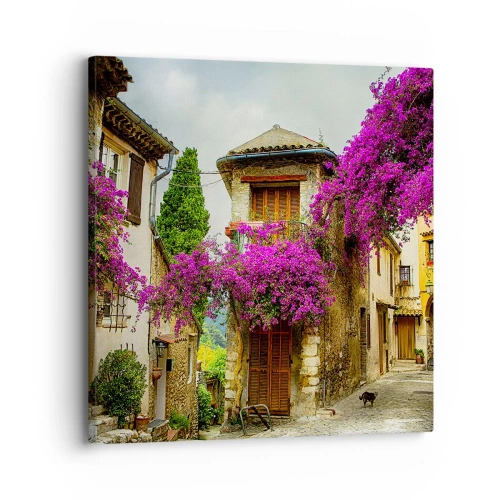 Impression sur toile - Image sur toile - Sous un dais fleuri - 30x30 cm