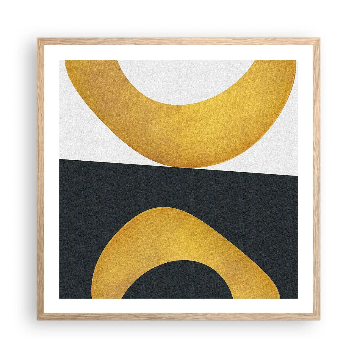 Affiche dans un chêne clair - Poster - Avant tout : l’or - 60x60 cm