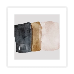 Affiche - Poster - Composition de couleurs de la terre - 30x30 cm