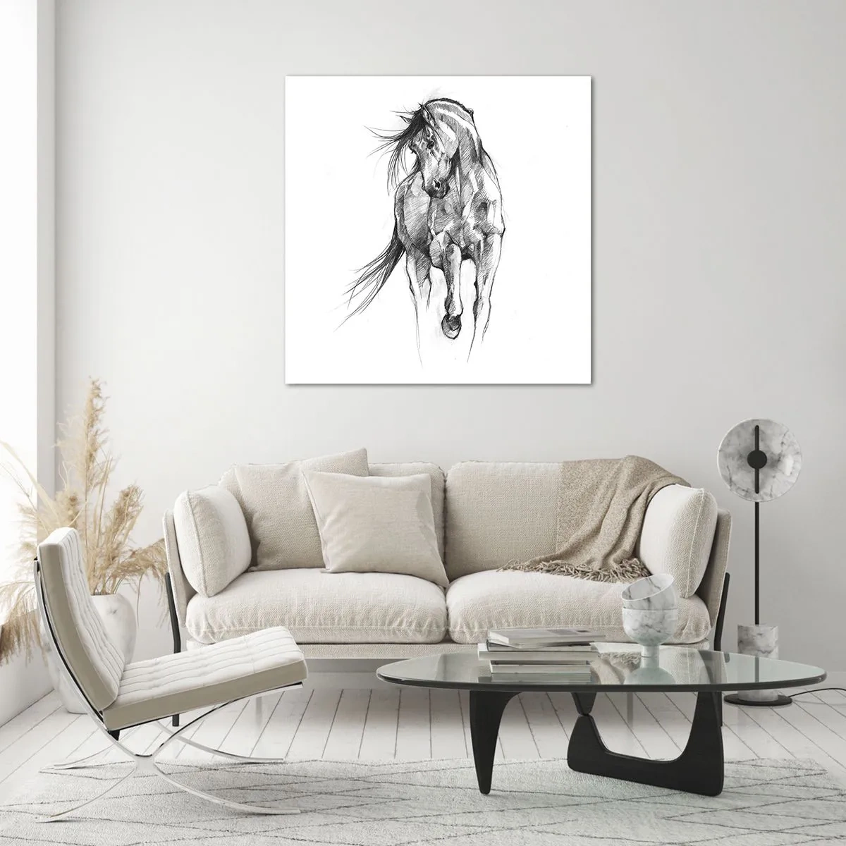 Impression sur verre - Image sur verre - D'un trot gracieux - 50x50 cm