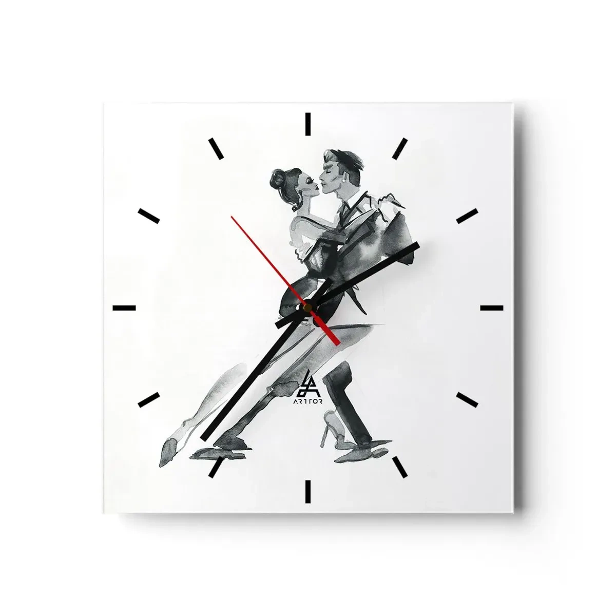 Horloge murale - Pendule murale - En un battement - 40x40 cm