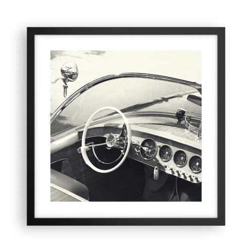 Affiche dans un cadre noir - Poster - Temps pour riche - 40x40 cm