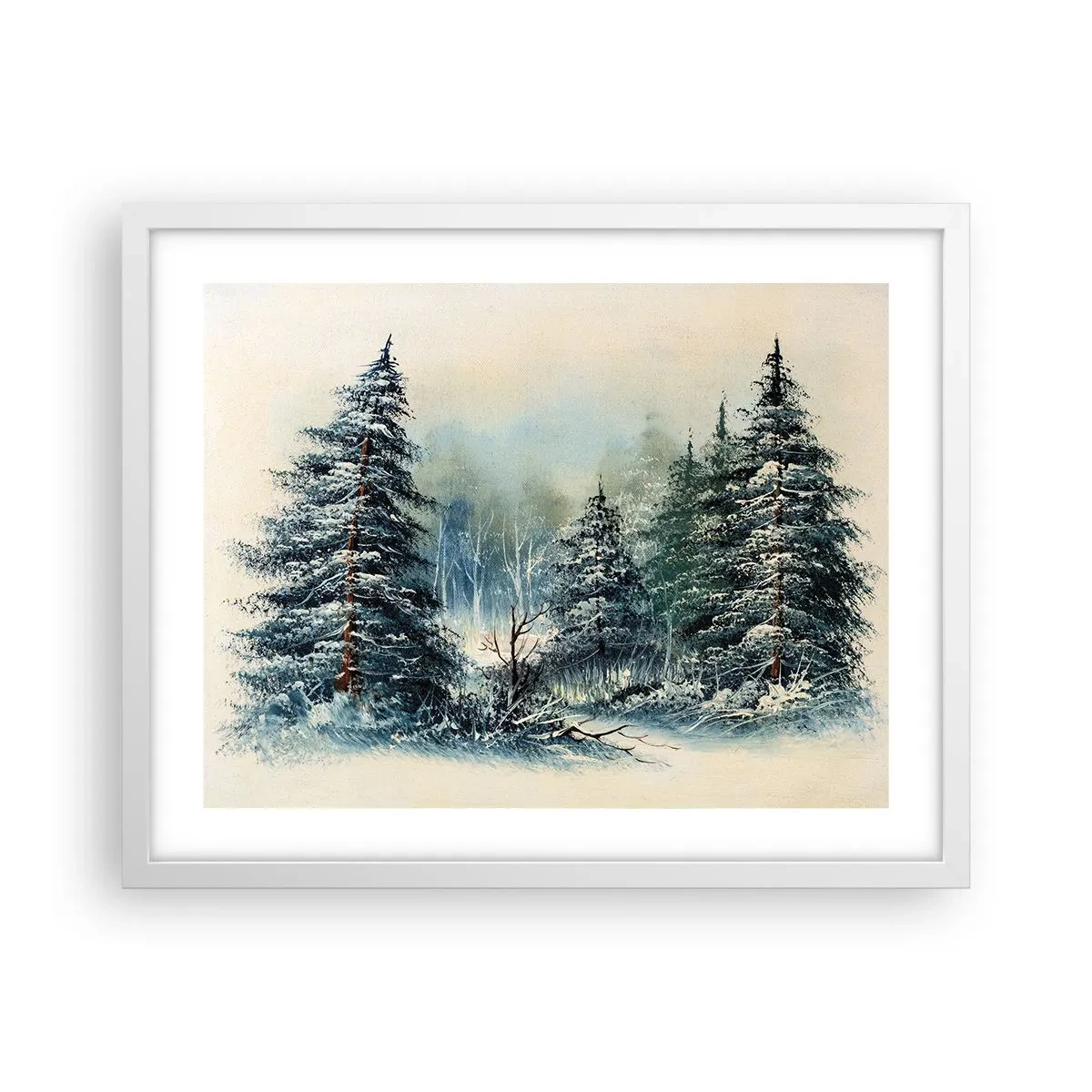 Affiche dans un cadre blanc - Poster - Prêt pour les fêtes - 50x40 cm