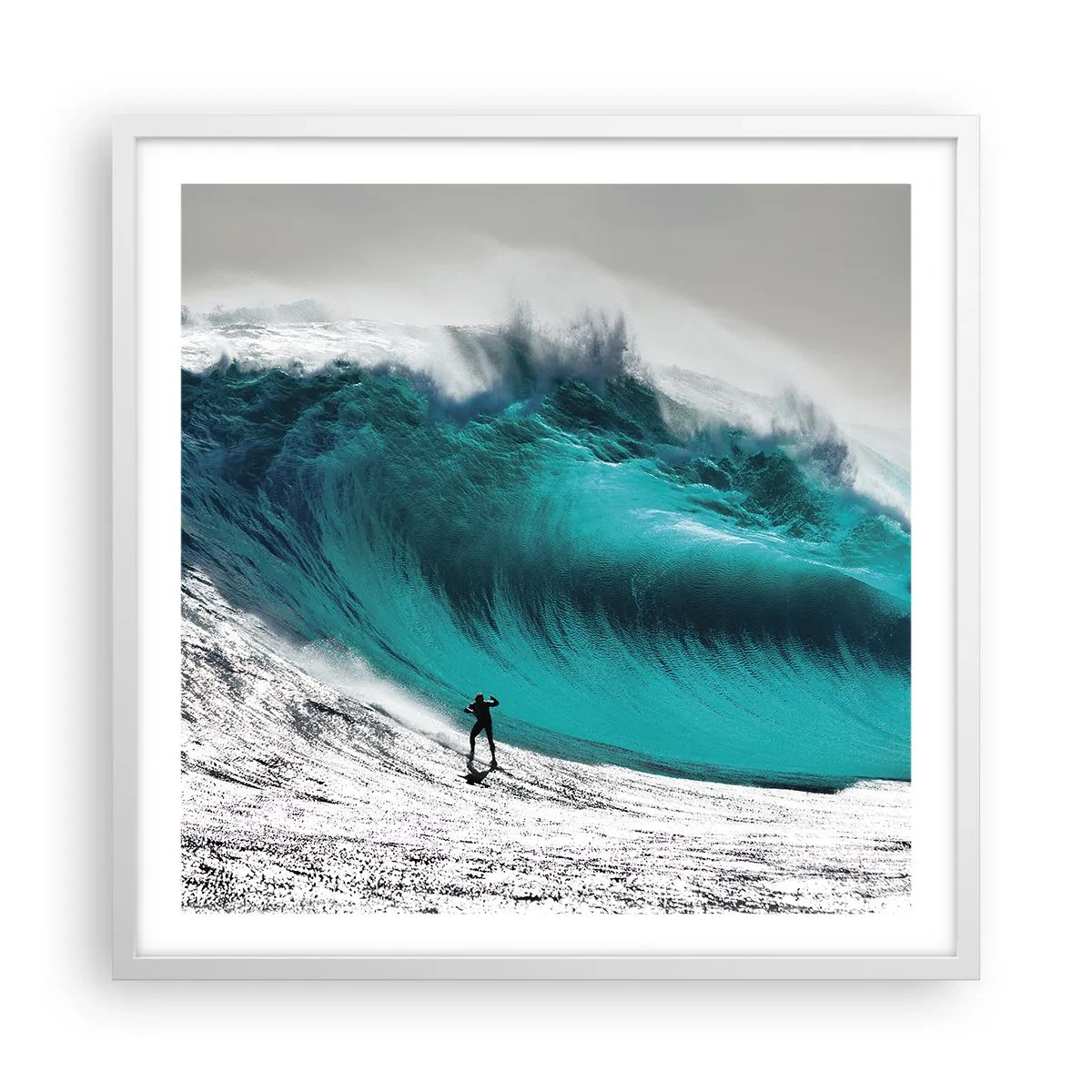Affiche dans un cadre blanc - Poster - Challenge accepté - 60x60 cm