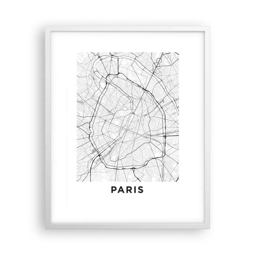 Affiche dans un cadre blanc - Poster - Fleur de Paris - 40x50 cm