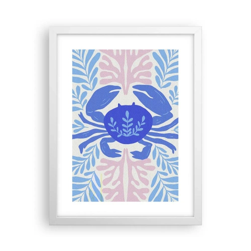 Affiche dans un cadre blanc - Poster - Comme une fleur de mer - 30x40 cm