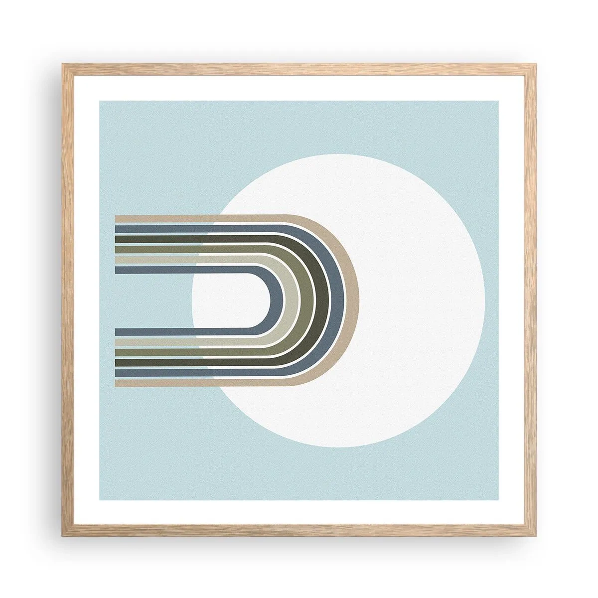 Affiche dans un chêne clair - Poster - Attraction irrésistible - 60x60 cm