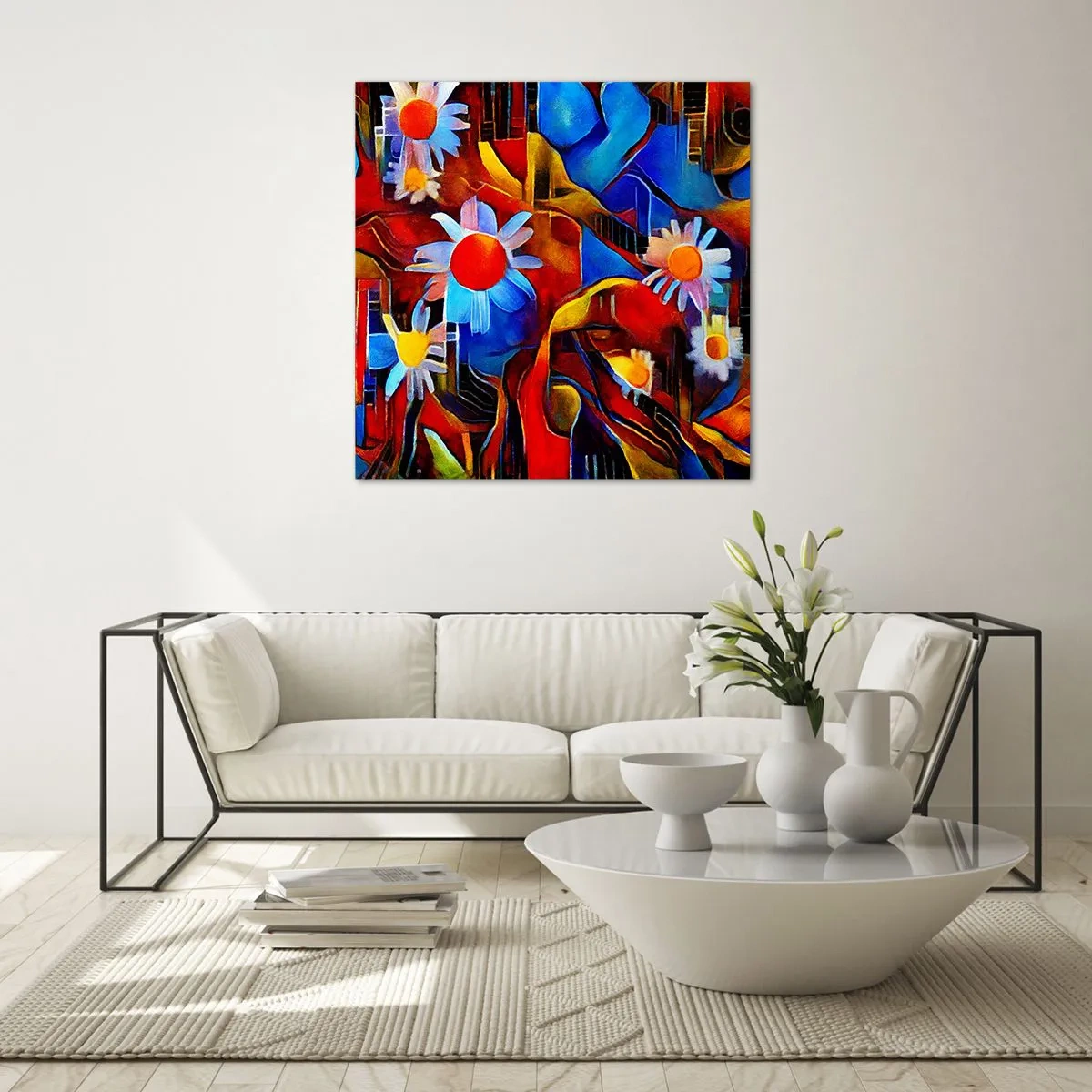 Impression sur verre - Image sur verre - Les couleurs de la vie - 40x40 cm