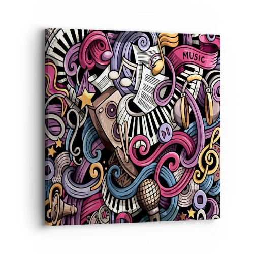 Impression sur toile - Image sur toile - Mélodie compliquée - 30x30 cm