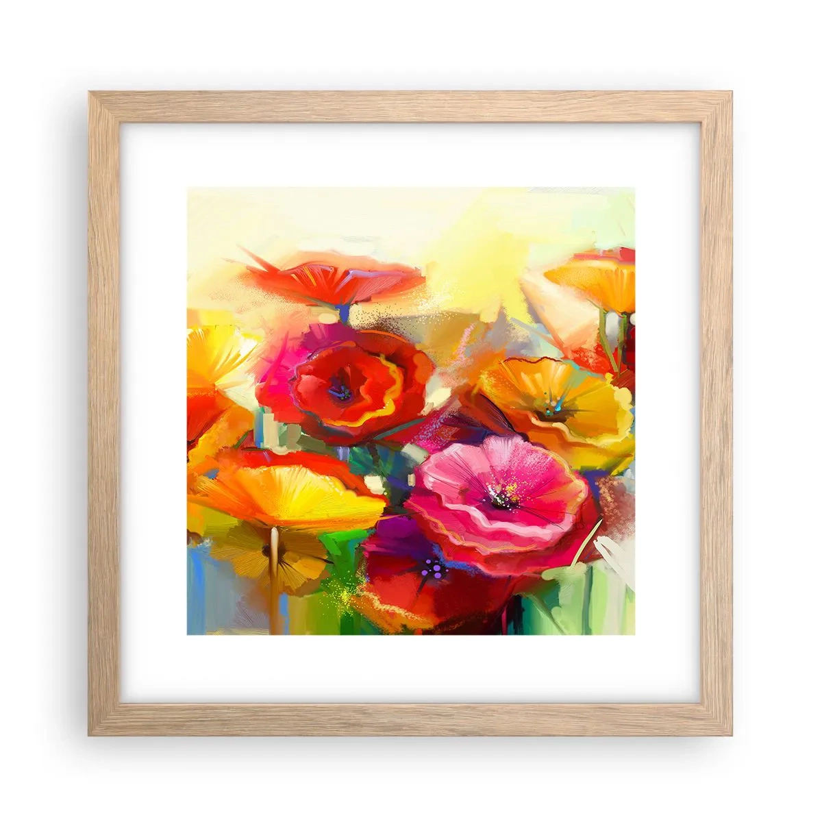 Affiche dans un chêne clair - Poster - Pas seulement rouge - 30x30 cm