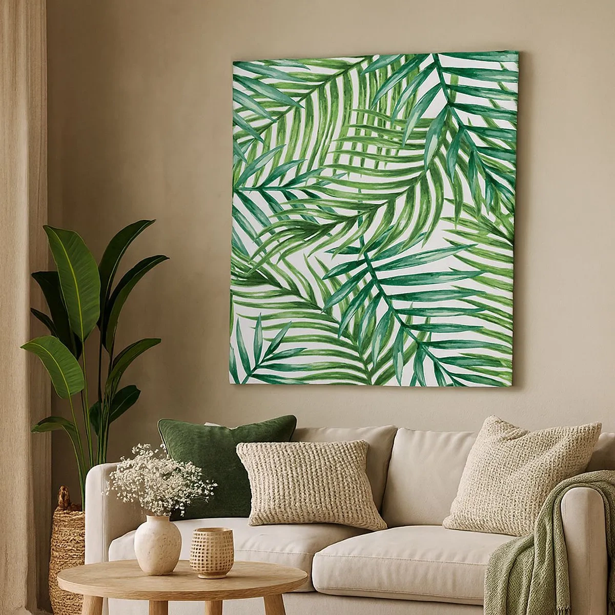 Impression sur toile - Image sur toile - Sous la canopée verte - 30x30 cm